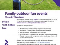 poster showing children playing with event details